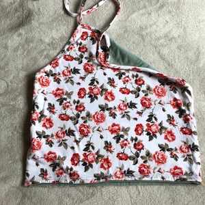 American Eagle Reversible High Neck Crop Top